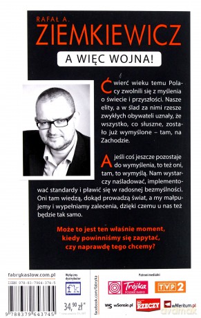 A więc wojna - Rafał A. Ziemkiewicz [KSIĄŻKA]