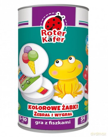 Gra edukacyjna z fiszkami kolorowe żabki. Zebrał i wygrał! [GRA]