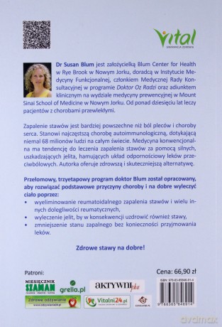 Skuteczne leczenie reumatyzmu. 3 naturalne kroki do zdrowych stawów polecane przez lekarza - Susan S. Blum, Michele Bender [KSIĄŻKA]