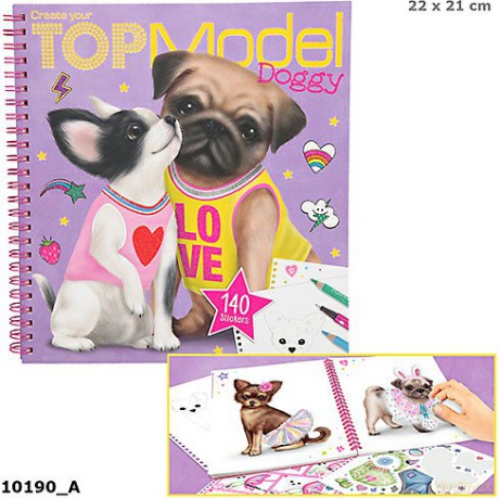 Szkicownik z naklejkami Doggy topmodel