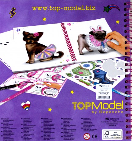 Szkicownik z naklejkami Doggy topmodel