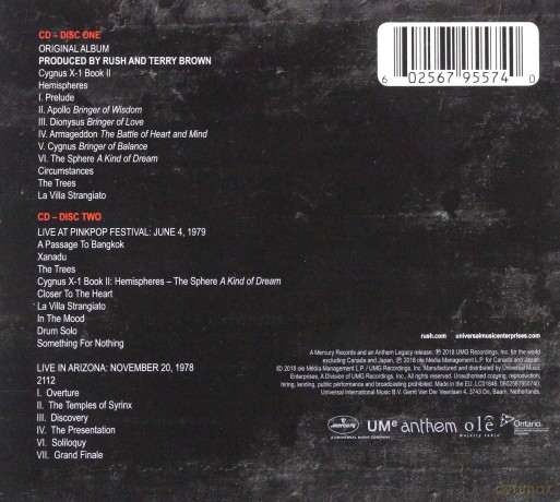 Rush: Hemispheres [2CD]