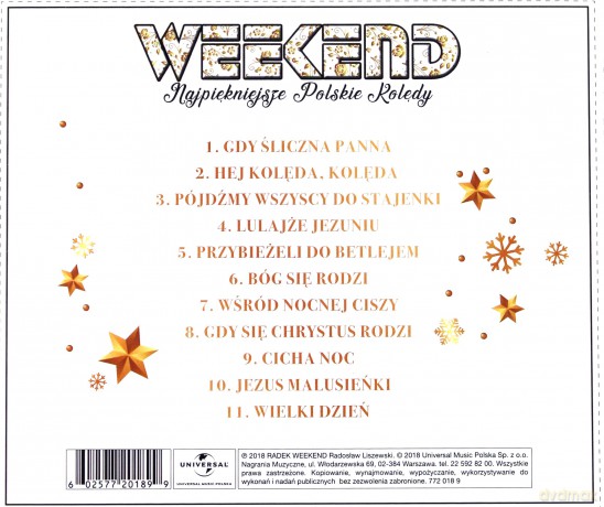 Weekend: Najpiękniejsze Polskie Kolędy [CD]