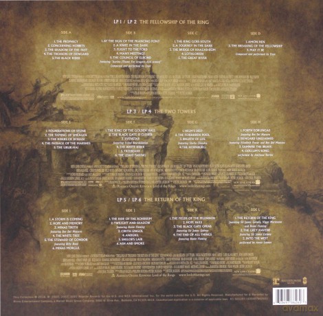 The Lord Of The Rings Trilogy soundtrack (Howard Shore) Limited Edition [6xWinyl]