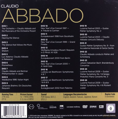 Euroarts - Claudio Abbado Edition [BOX] [25DVD]