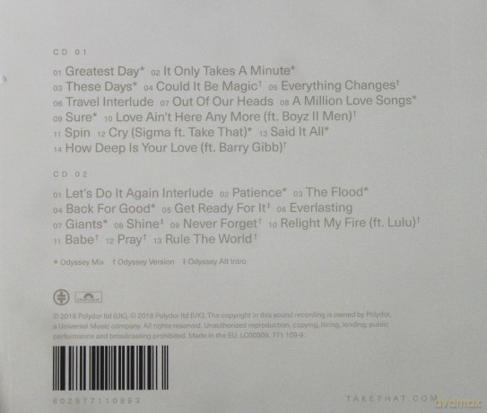 Take That: Odyssey [2CD]