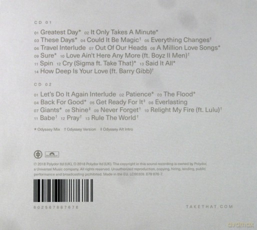 Take That: Odyssey (Deluxe) (Limited) [2CD]