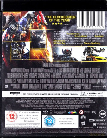 Transformers: Dark of the Moon (Transformers 3) [Blu-Ray 4K]+[Blu-Ray]