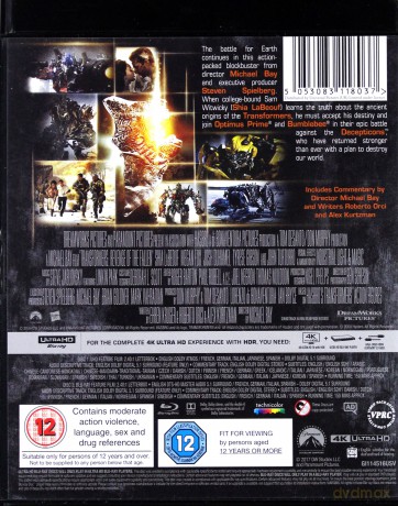 Transformers: Revenge of the Fallen (Transformers: Zemsta upadłych) [Blu-Ray 4K]+[Blu-Ray]