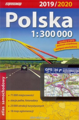 Atlas samochodowy 1:300 000 Polska 2019/2020 [KSIĄŻKA]