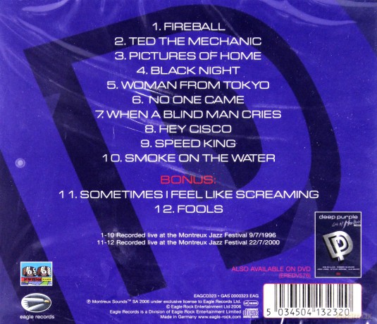 Deep Purple: Live At Montreux [CD]