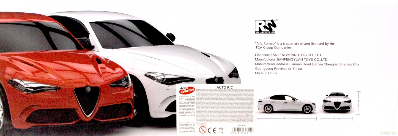 Auto zdalnie sterowane Alfa Romeo Giulia