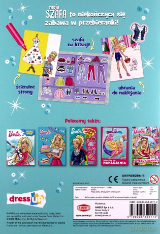 Barbie. Moja szafa. Zmazywanki z Naklejkami [KSIĄŻKA]