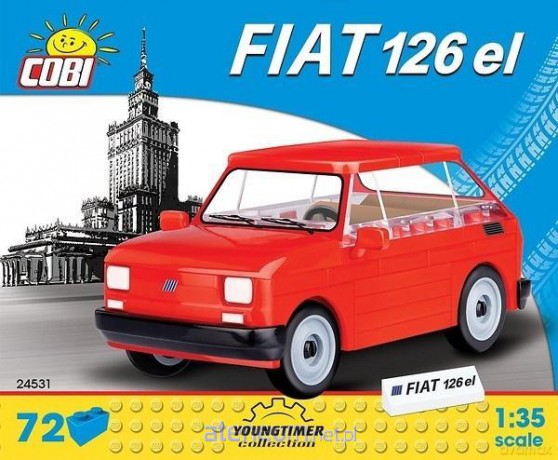 Cars Mały Fiat 126P 1994 - 1999 72 el. [KLOCKI]