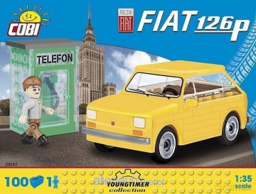 Cars Polski Fiat 126P + akcesoria 100 el. [KLOCKI]