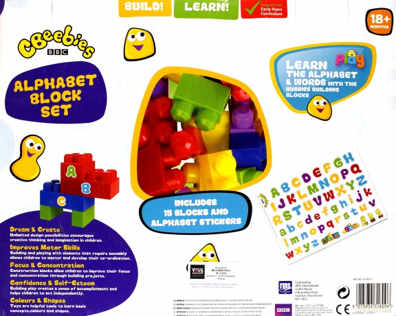 Cbeebies - klocki 15 elementów - Branded Toys [KLOCKI]