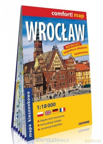 Comfort! map Wrocław 1:18 000 mapa MINI
