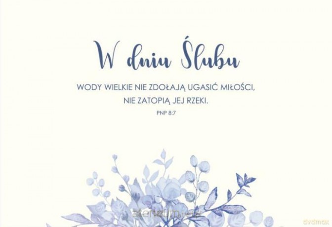 Kartka Składana Ślub - Wody wielkie nie ugaszą