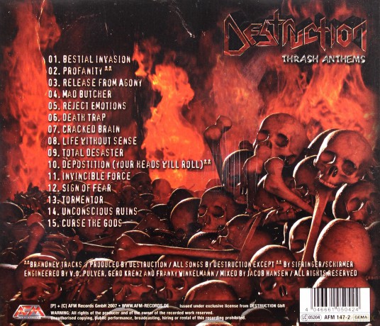 Destruction: Thrash Anthems [CD]