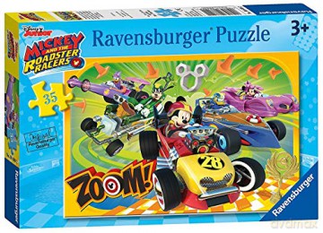 RAVENSBURGER Mickey Raźni Rajdowcy - 35 el. [PUZZLE]