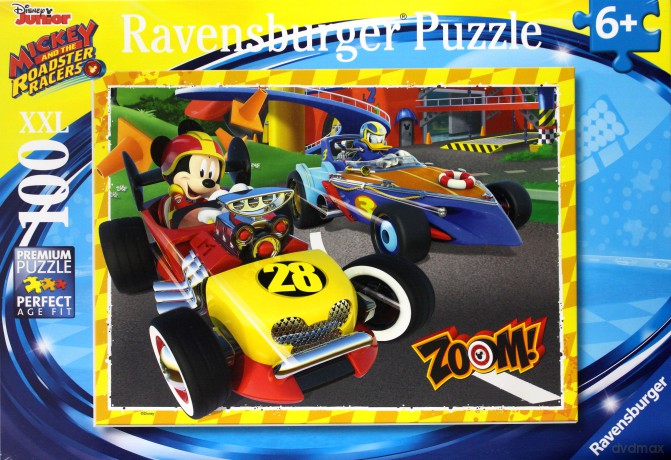 RAVENSBURGER Mickey Raźni Rajdowcy - 100 el. [PUZZLE]
