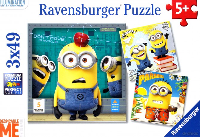 RAVENSBURGER Nikczemne Minionki 3x49el [GRA]