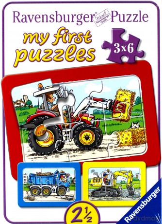 RAVENSBURGER Pojazdy 3x6 el. [PUZZLE]