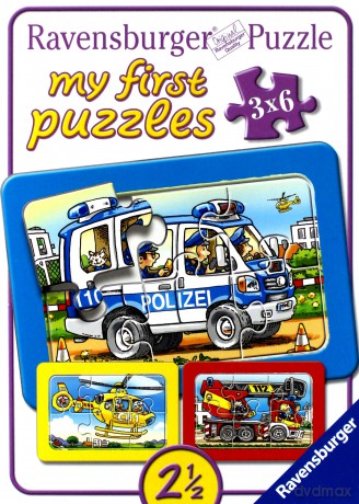 RAVENSBURGER Służby Ratunkowe 3x6 el. [PUZZLE]