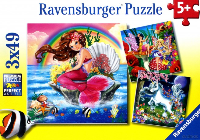 RAVENSBURGER Świat Mitycznych Stworzeń-3x49el [PUZZLE]