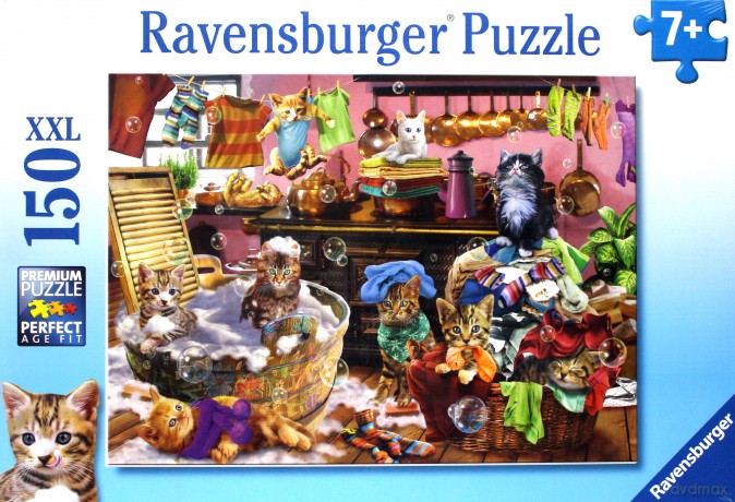 RAVENSBURGER Koty W Kuchni 150 el. XXL [PUZZLE]