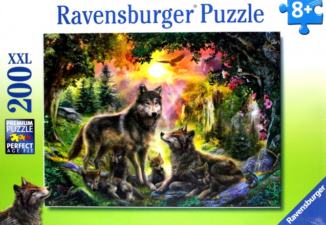 RAVENSBURGER Rodzina Wilków W Słońcu 200 el. XXL [PUZZLE]