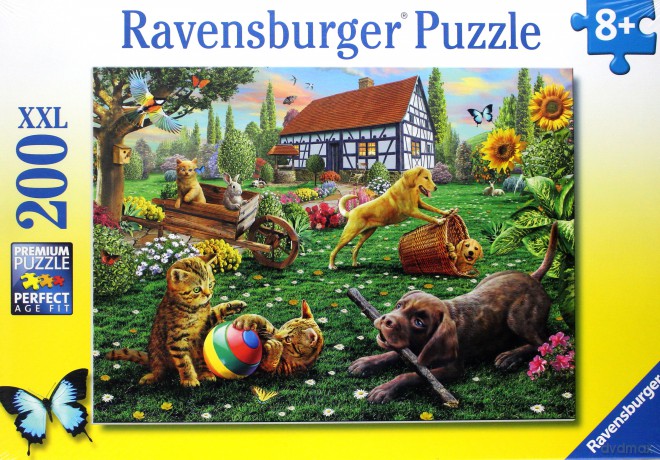 RAVENSBURGER Zabawa W Ogrodzie 200 el. XXL [PUZZLE]
