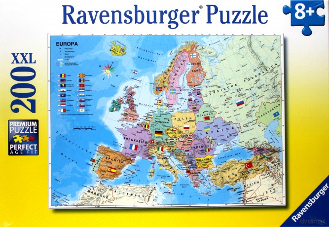 RAVENSBURGER Polityczna Mapa Europy 200 el. XXL [PUZZLE]