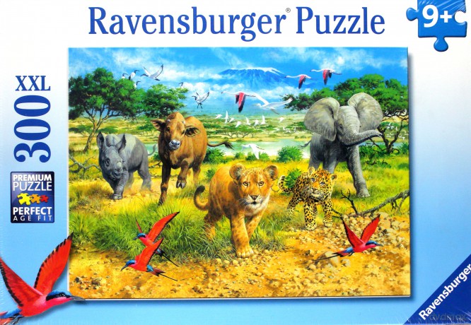 RAVENSBURGER Dzieci Afrykańskich Zwierząt 300 el. [PUZZLE]