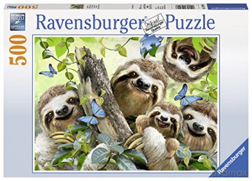 RAVENSBURGER Leniwcowe Selfie 500 el. [PUZZLE]