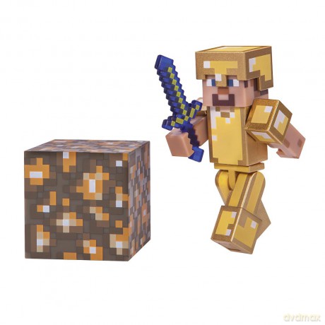 Minecraft Steve w Złotej Zbroi [FIGURKA]