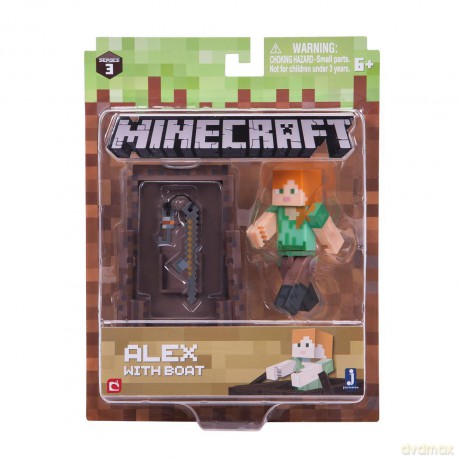 Minecraft Alex z Łodzią [FIGURKA]