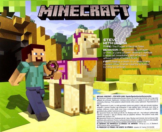 Minecraft Zestaw Steve z Lamą [FIGURKA]