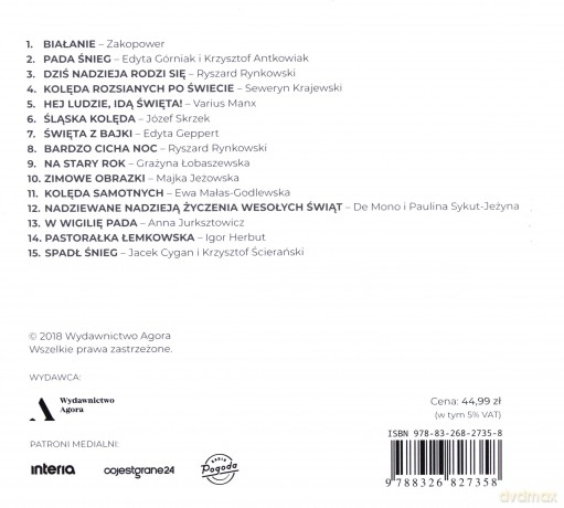 BIAŁANIE. Kolędy, pastorałki, zimowe piosenki Jacka Cygana (digibook) [CD]