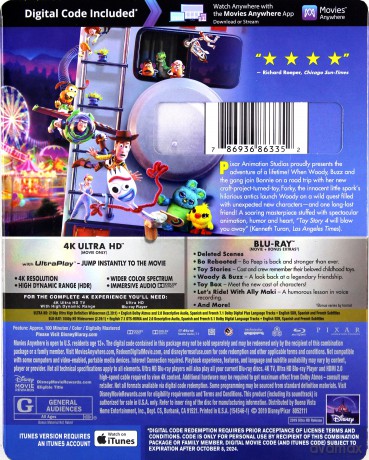 Toy Story 4 (Disney) [Blu-Ray 4K]+[Blu-Ray]