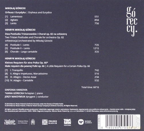 Sinfonia Varsovia Orchestra: Góreccy [CD]
