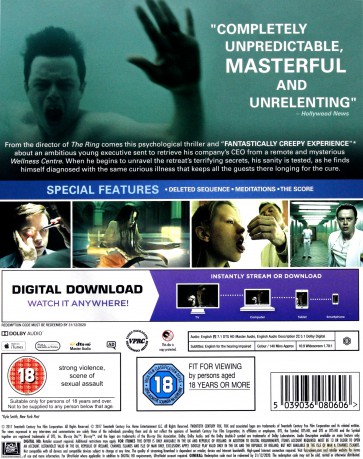 A Cure For Wellness (Lekarstwo na życie) [Blu-Ray]