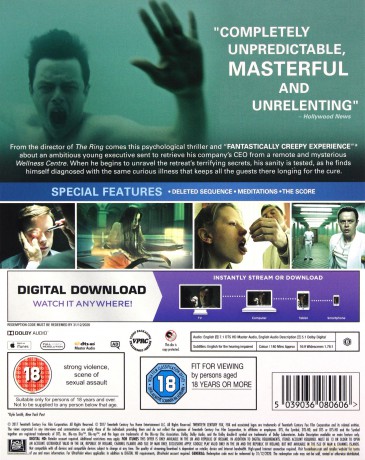 A Cure For Wellness (Lekarstwo na życie) [Blu-Ray]