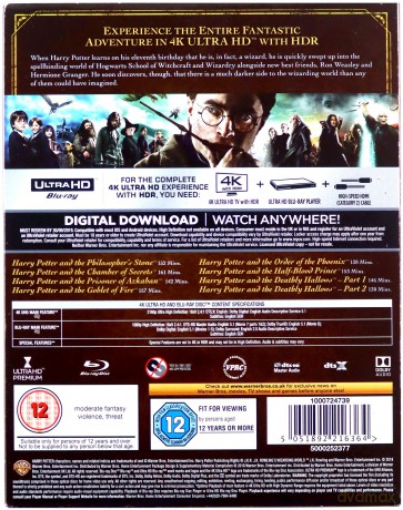 Harry Potter Complete Collection (Harry Potter i Kamień Filozoficzny / Harry Potter i Komnata Tajemnic / Harry Potter i więzień Azkabanu / Harry Potter i Czara Ognia / Harry Potter i Zakon Feniksa / Harry Potter i Książę Półkrwi / Harry Potter i Insygnia 