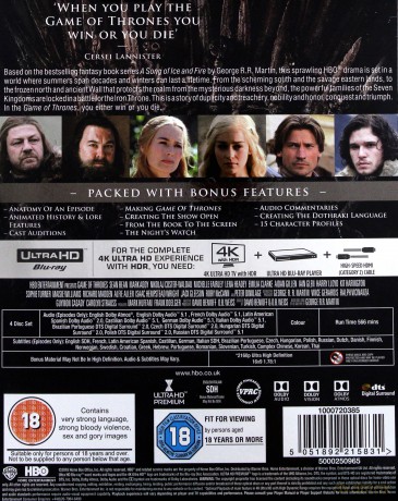 Gra o Tron Sezon 1 [4xBlu-Ray 4K]