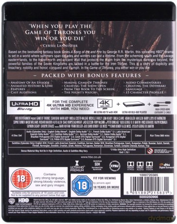 Gra o Tron Sezon 1 [4xBlu-Ray 4K]