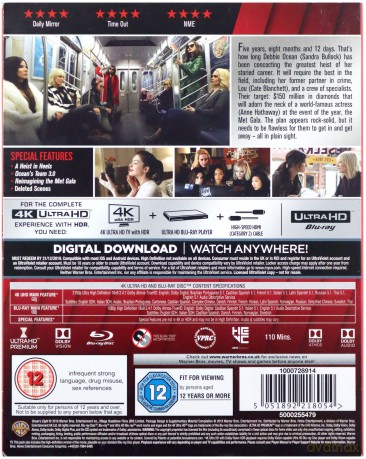 Ocean's 8 [Blu-Ray 4K]+[Blu-Ray]