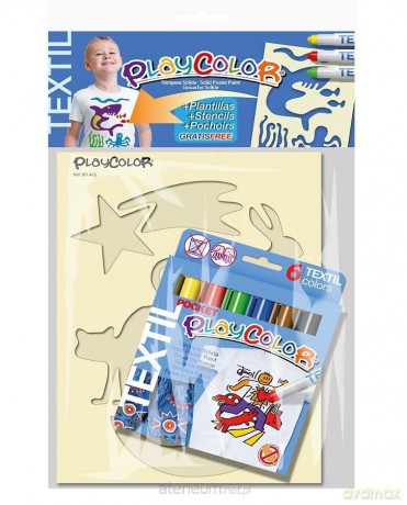 Farby do tkanin 6 kolorów - zestaw dla chłopców