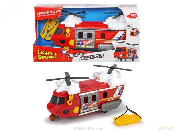 Helikopter ratunkowy czerwony 30 cm