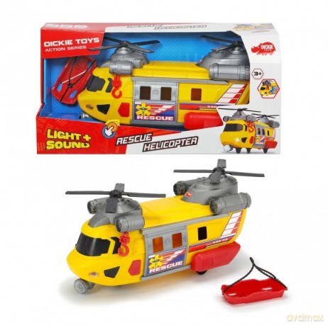 Helikopter ratunkowy żółty 30 cm